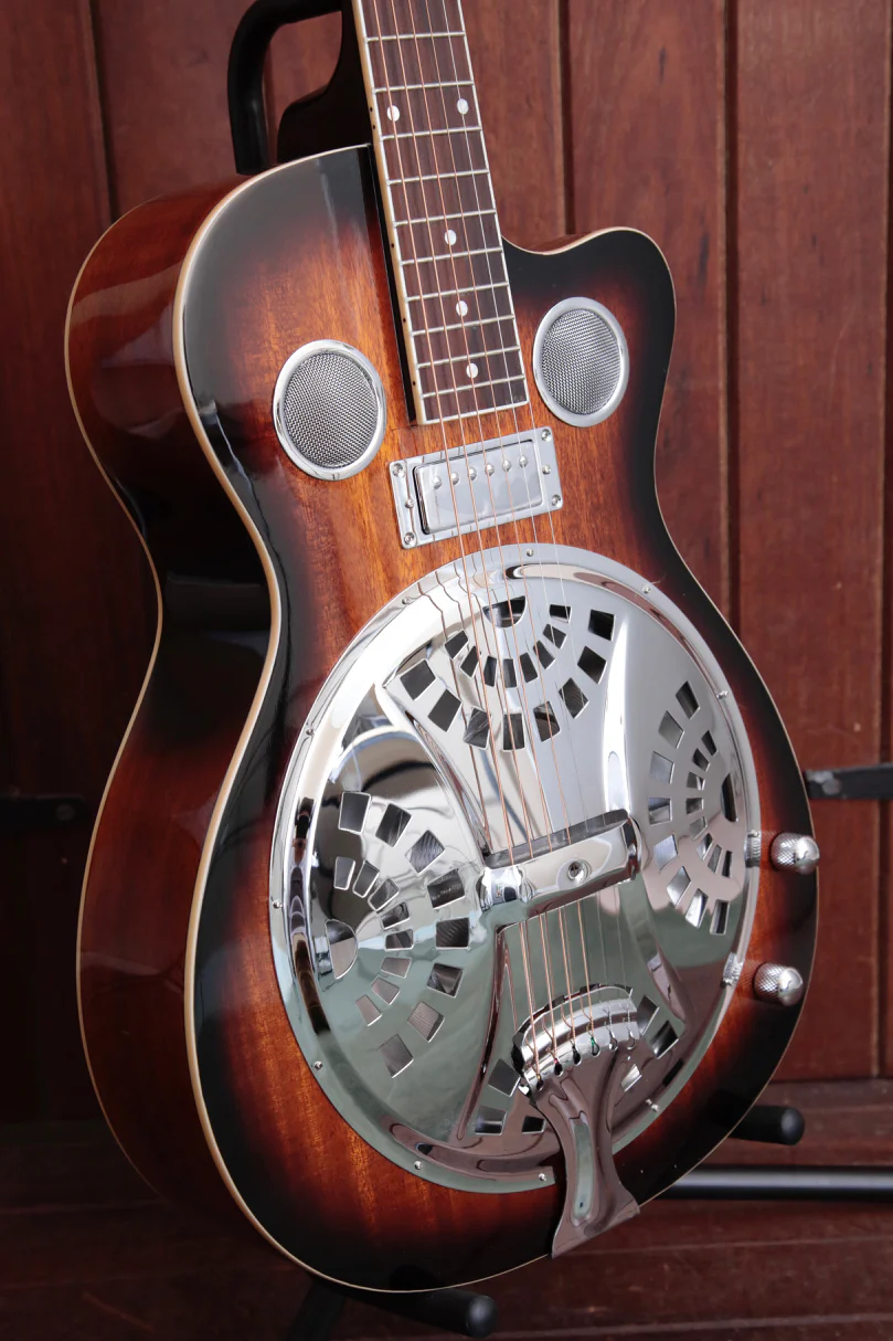 Bryden BRE2ETS Cutaway Acoustic / Electric Resonator Guitar in Tobacco Sunburst - Image 7
