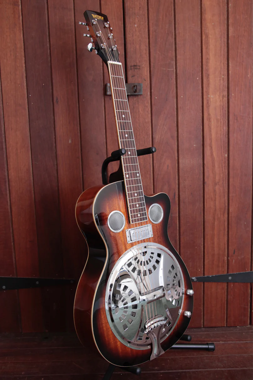 Bryden BRE2ETS Cutaway Acoustic / Electric Resonator Guitar in Tobacco Sunburst - Image 8