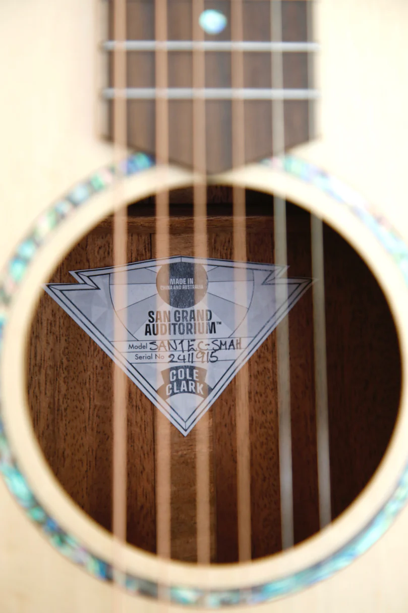 Cole Clark Studio SAN1EC-SMAH Spruce/Mahogany Acoustic-Electric Guitar - Image 7