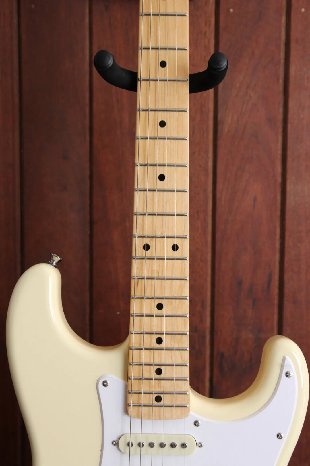 SX Vintage Style Vintage White Electric Guitar with Gig Bag - Image 6