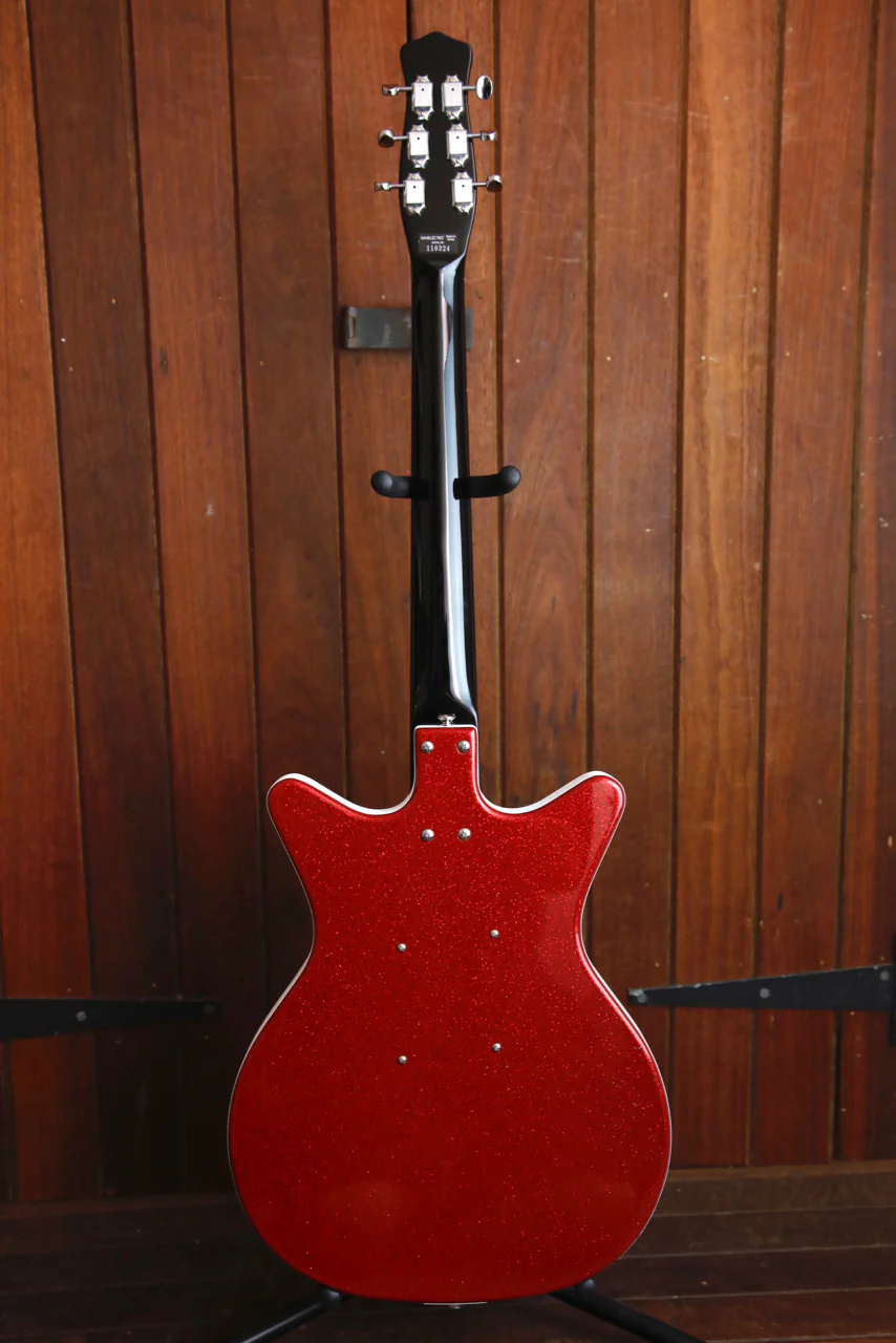 Danelectro '59M NOS+ Red Metal Flake Double Cut Electric Guitar - Image 8