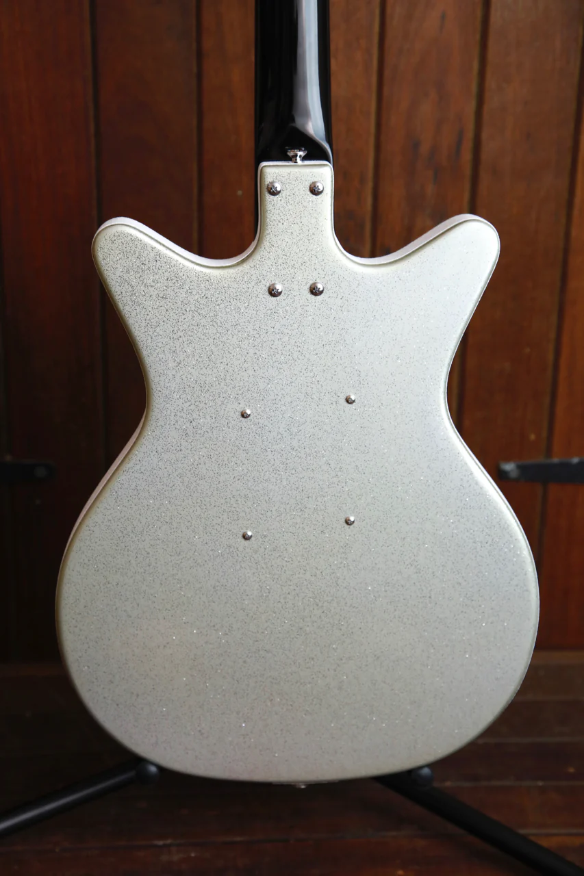 Danelectro '59M NOS+ Silver Metal Flake Double Cut Electric Guitar - Image 7