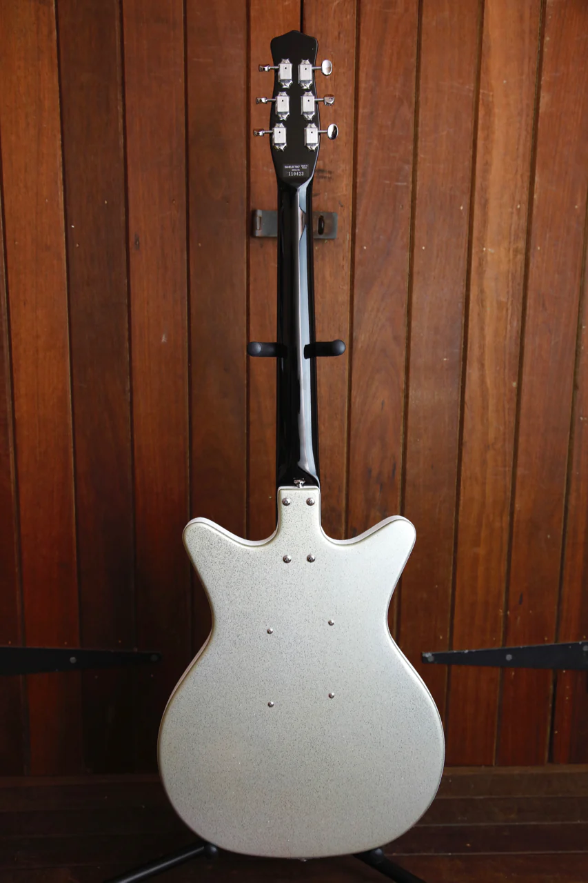 Danelectro '59M NOS+ Silver Metal Flake Double Cut Electric Guitar - Image 8