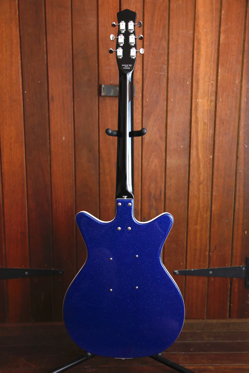 Danelectro '59M NOS+ Blue Metal Flake Double Cut Electric Guitar - Image 8