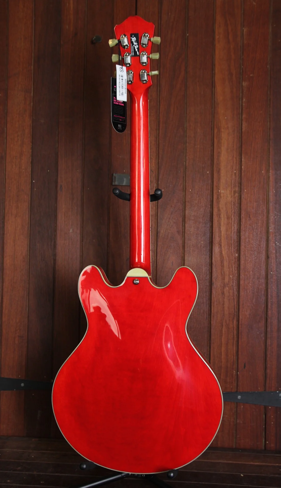 Eastman T386 Semi-Hollow Electric Guitar Red - Image 9