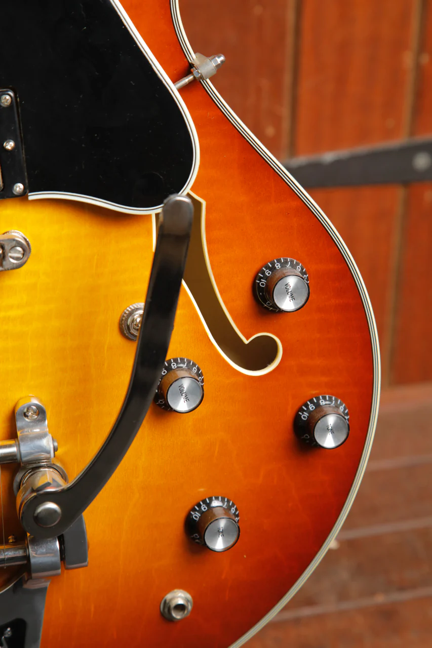 Eastman T486B-GB Gold Burst Semi-Hollow Electric Guitar - Image 6
