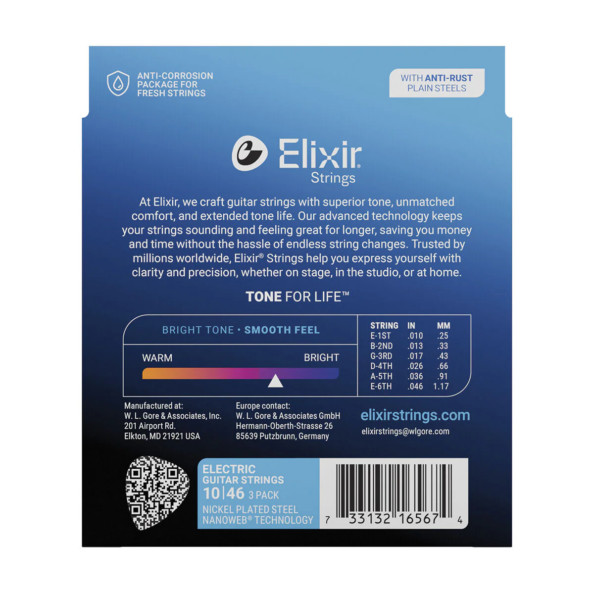 Elixir 16542 Nanoweb Electric 10-46 3 Pack Light - Image 2