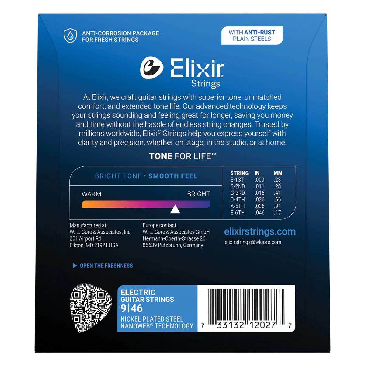 Elixir Nanoweb 9-46 Coated Nickel Plated Electric Guitar Strings Custom Light - Image 2