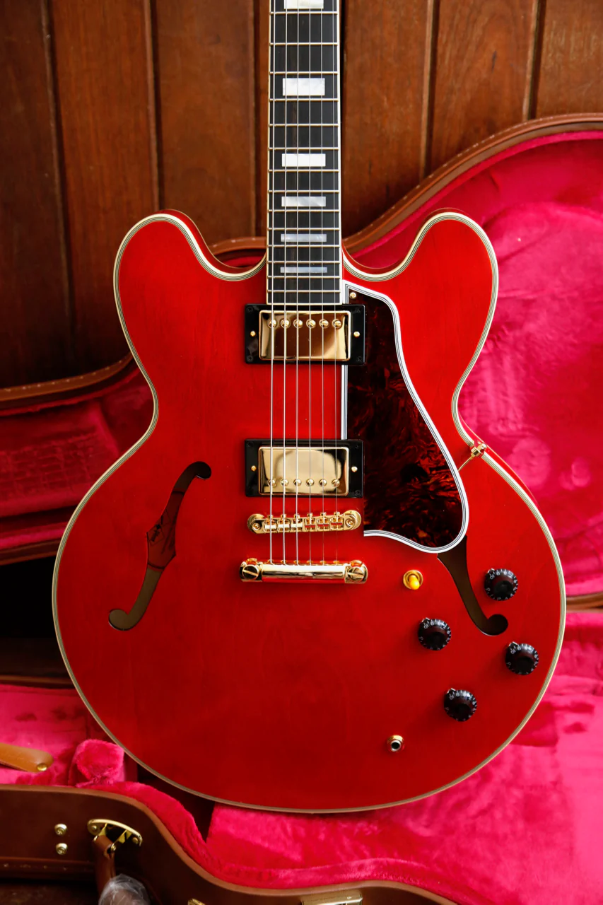 Epiphone Inspired by Gibson Custom 1959 ES-355 Cherry Red Electric Guitar & Hardcase - Image 17
