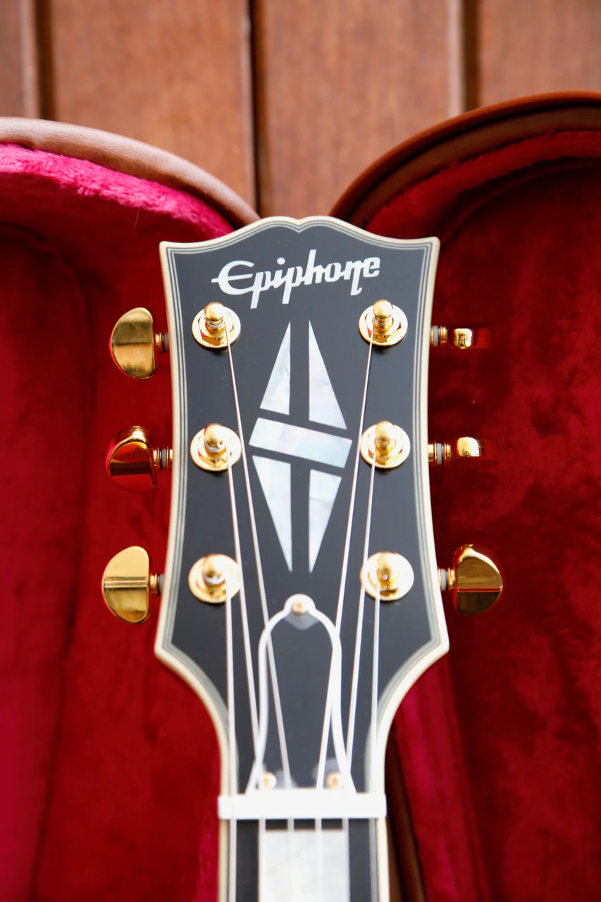Epiphone Inspired by Gibson Custom 1959 ES-355 Cherry Red Electric Guitar & Hardcase - Image 3