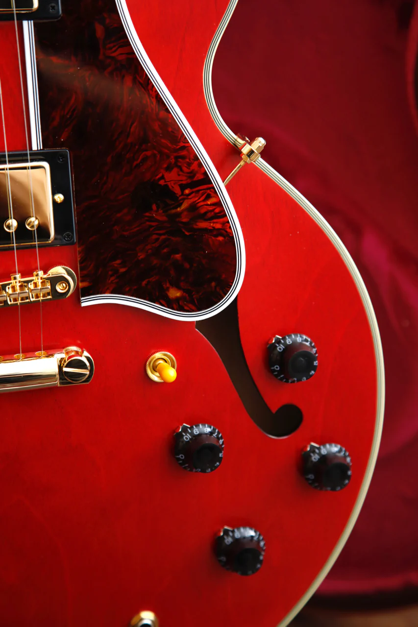 Epiphone Inspired by Gibson Custom 1959 ES-355 Cherry Red Electric Guitar & Hardcase - Image 6