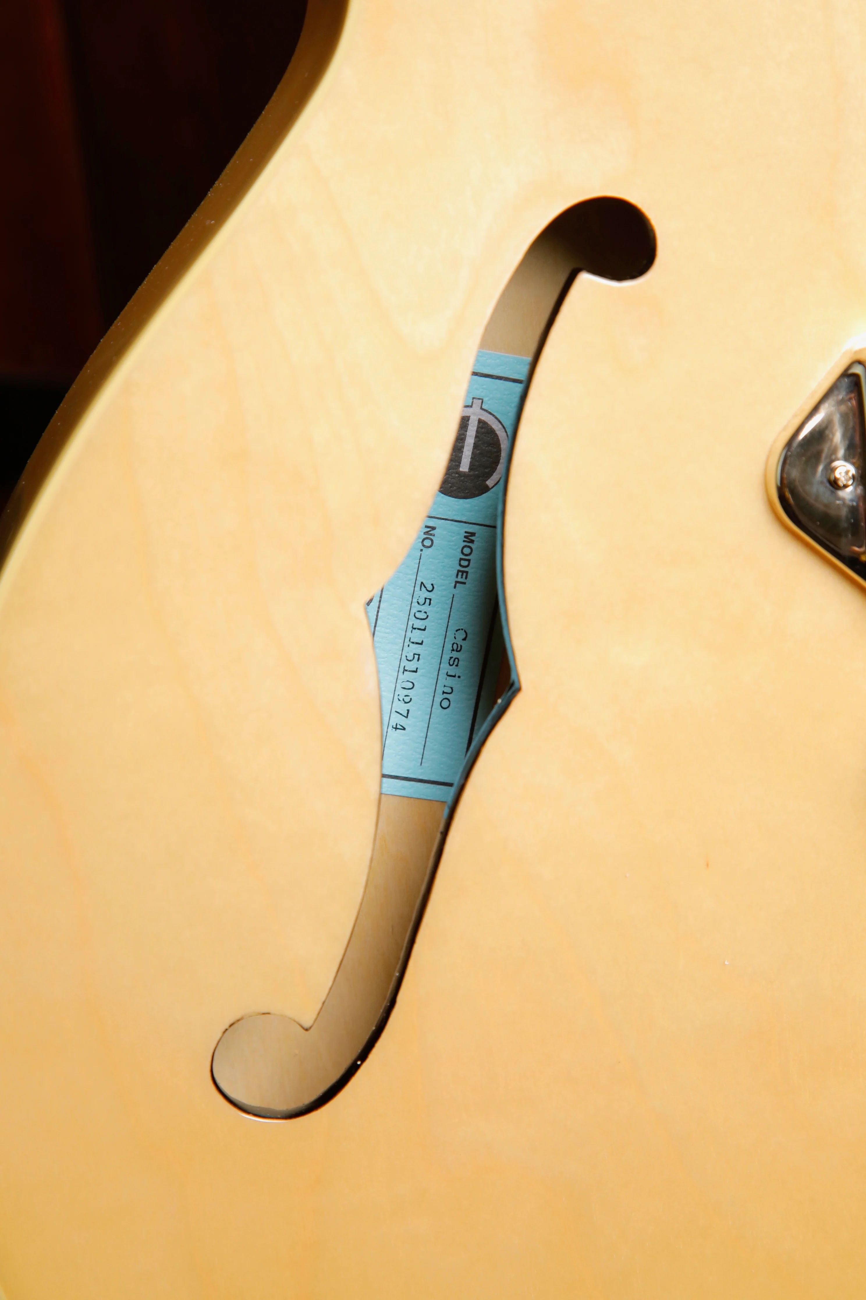 Epiphone Casino Hollowbody Natural Electric Guitar - Image 7