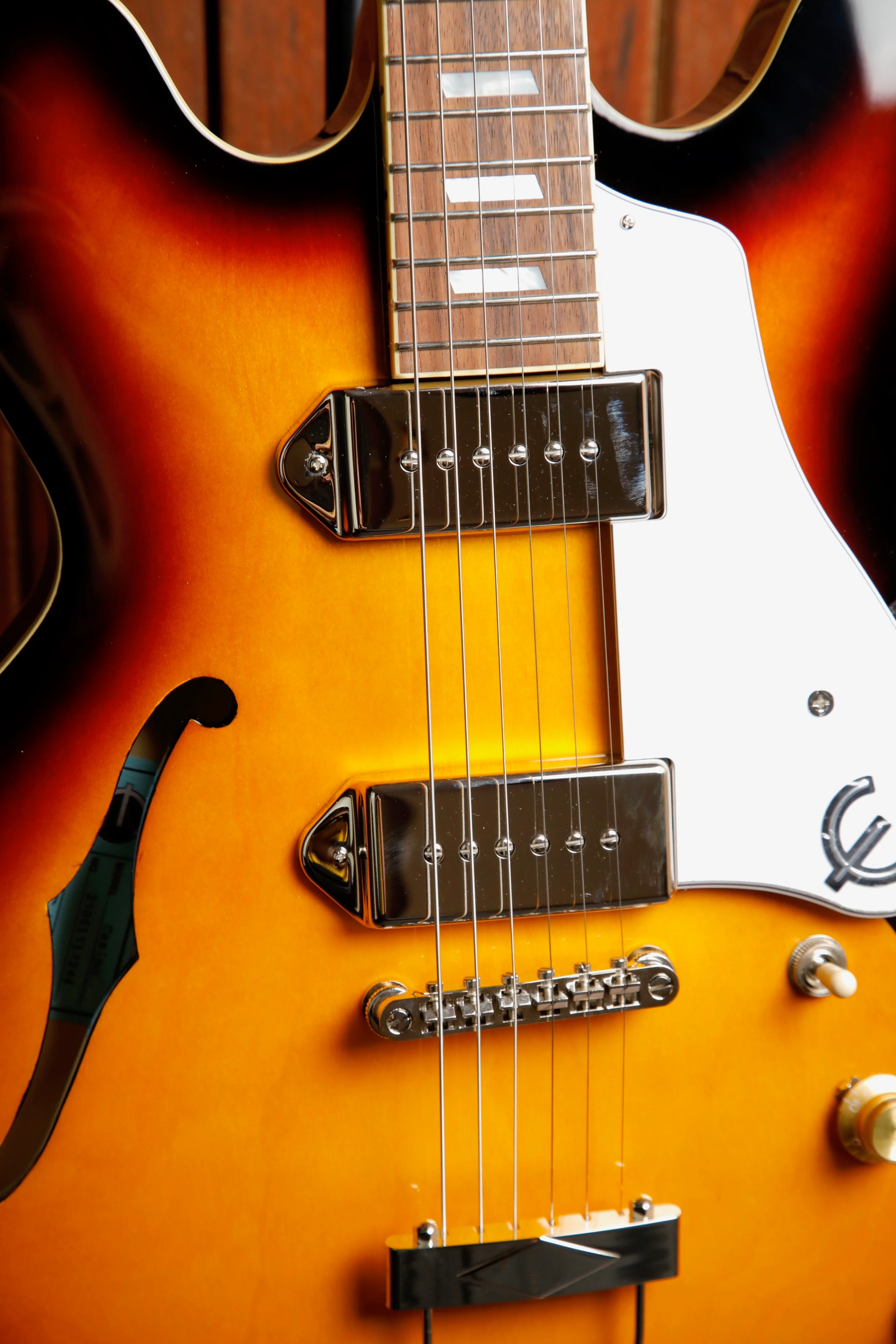 Epiphone Casino Hollowbody Vintage Sunburst Electric Guitar - Image 5