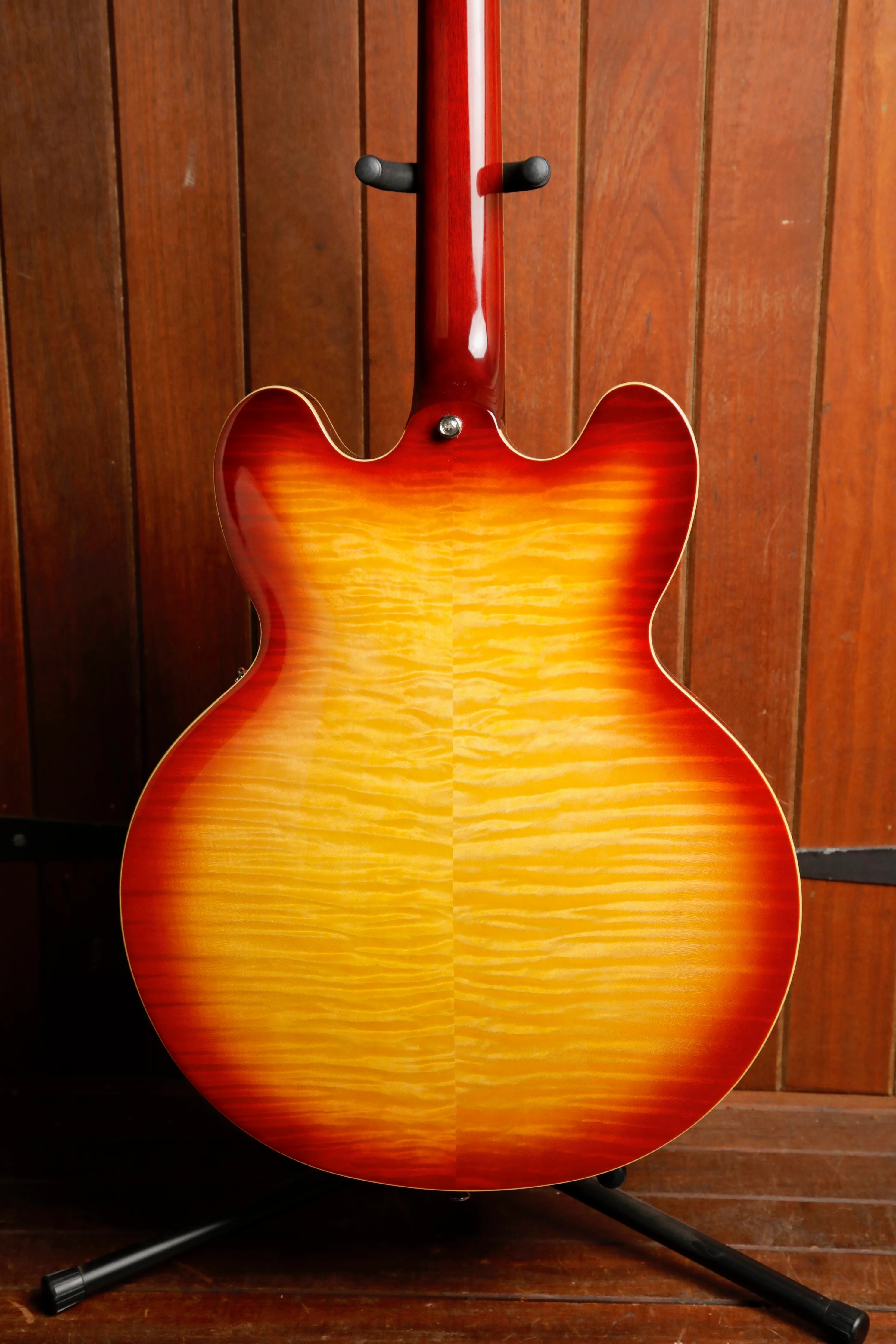 Epiphone ES-335 Figured Raspberry Tea Burst Semi-Hollow Electric Guitar - Image 11