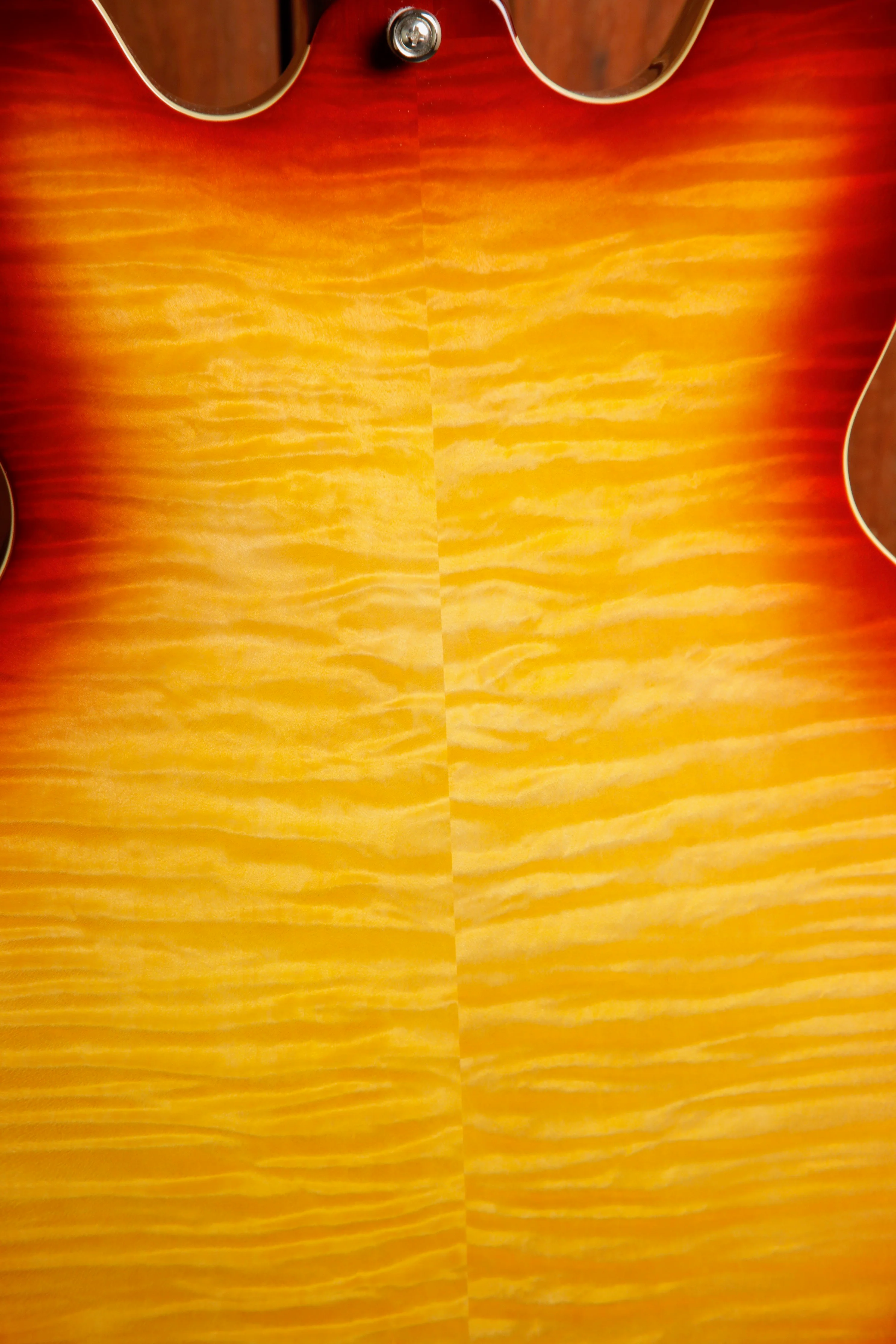 Epiphone ES-335 Figured Raspberry Tea Burst Semi-Hollow Electric Guitar - Image 15