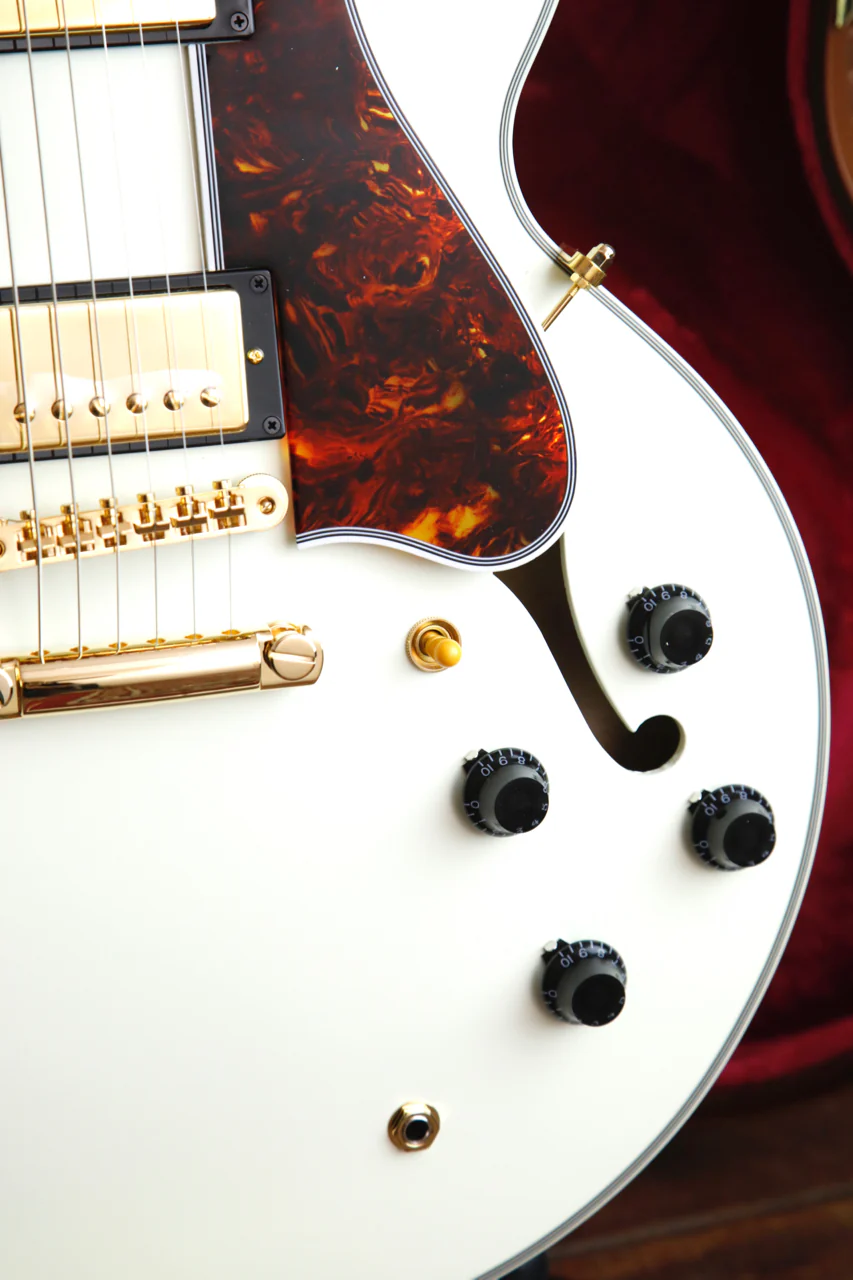 Epiphone Inspired By Gibson 1959 ES-355 Classic White Semi-Hollow Electric Guitar - Image 6