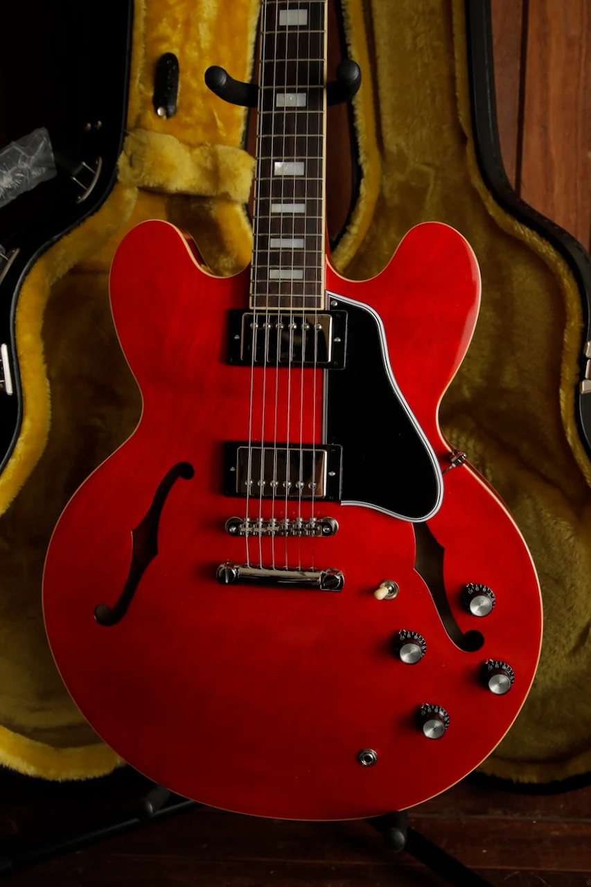 Epiphone Inspired By Gibson 1962 ES-335 Sixties Cherry Electric Guitar - Image 3