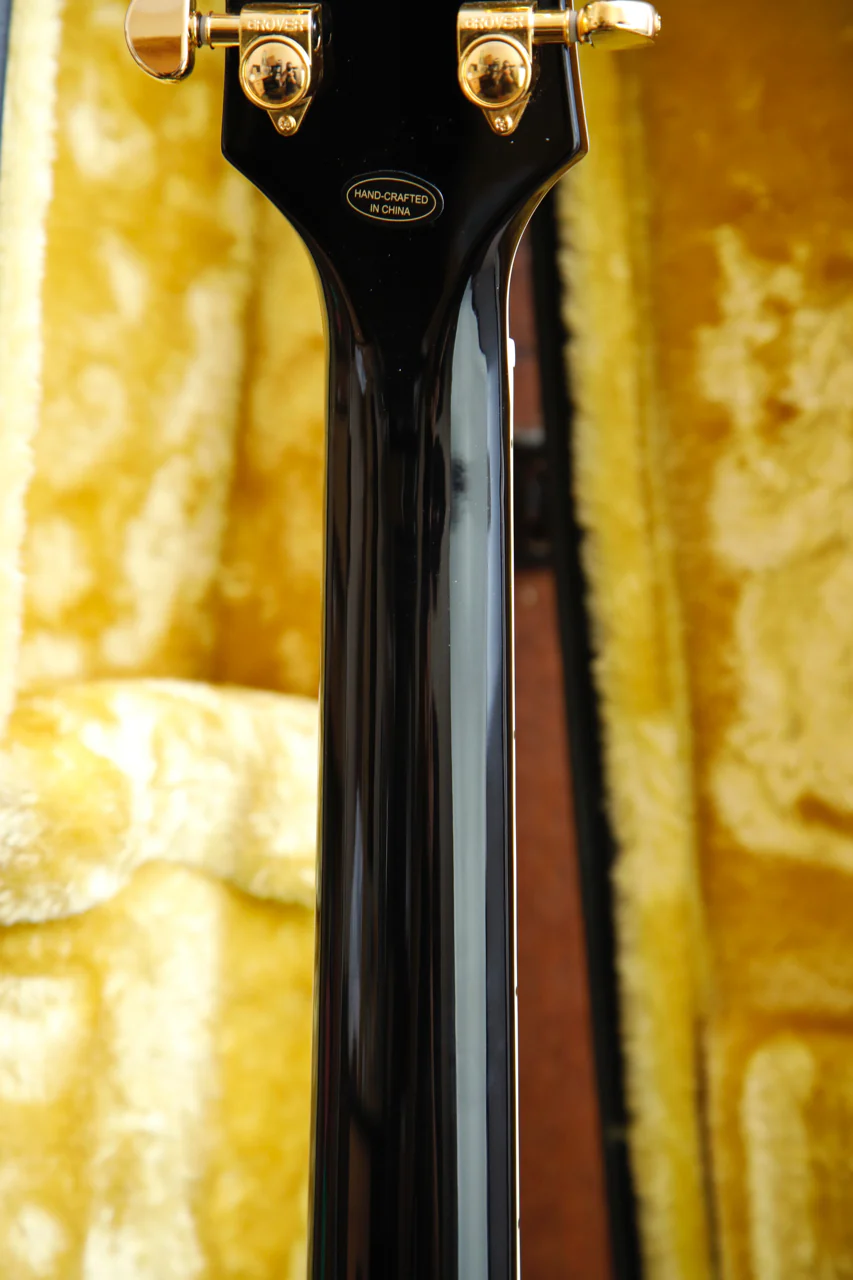 Epiphone Inspired By Gibson Les Paul Custom Ebony w/ Hardshell Case - Image 12