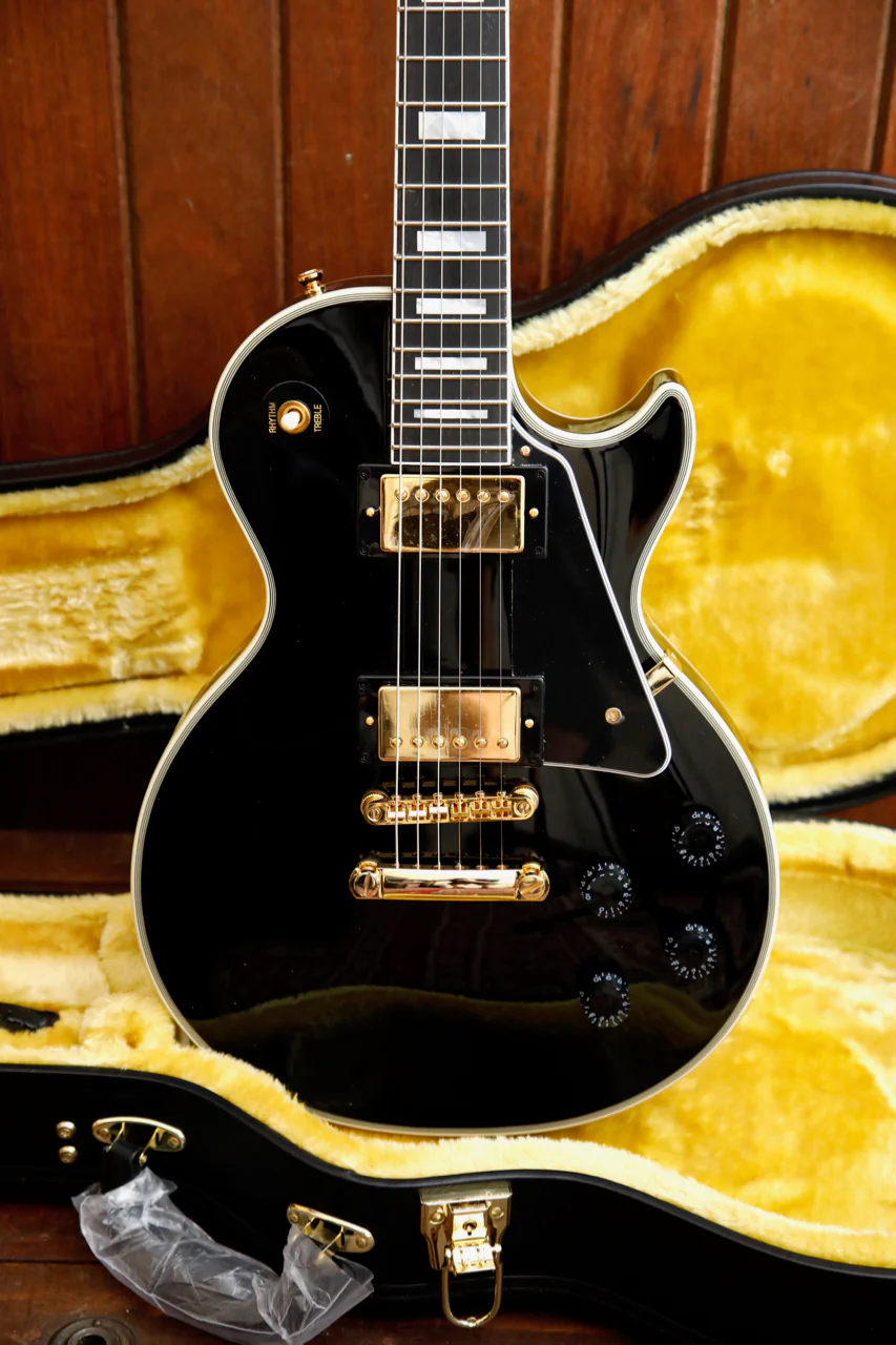 Epiphone Inspired By Gibson Les Paul Custom Ebony w/ Hardshell Case - Image 15