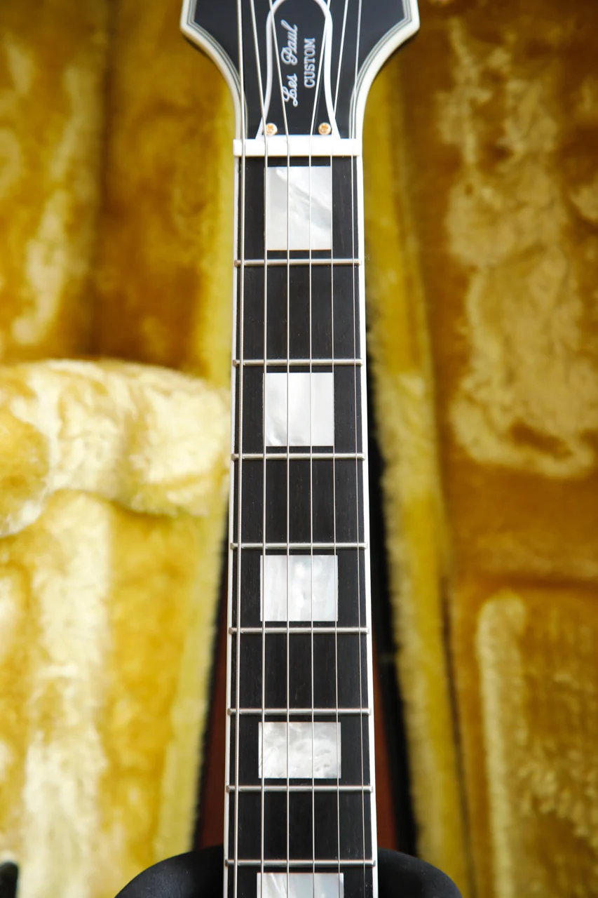 Epiphone Inspired By Gibson Les Paul Custom Ebony w/ Hardshell Case - Image 4