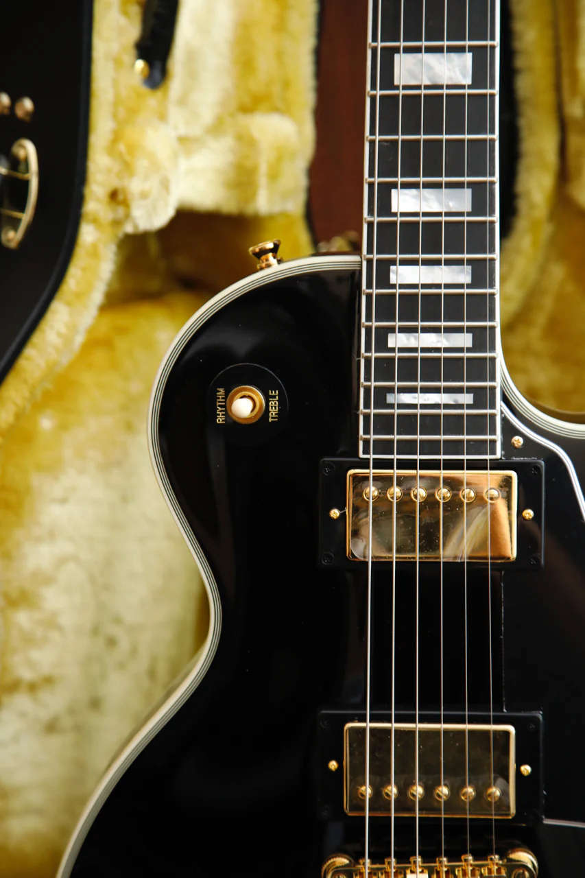 Epiphone Inspired By Gibson Les Paul Custom Ebony w/ Hardshell Case - Image 5