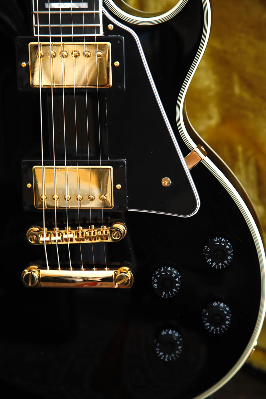 Epiphone Inspired By Gibson Les Paul Custom Ebony w/ Hardshell Case - Image 6