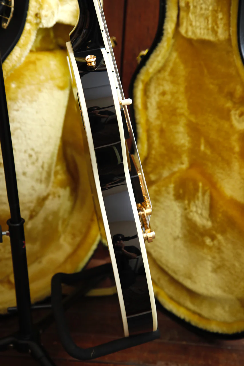 Epiphone Inspired By Gibson Les Paul Custom Ebony w/ Hardshell Case - Image 7