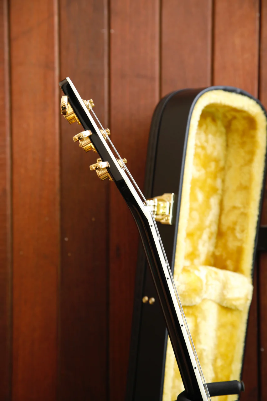 Epiphone Inspired By Gibson Les Paul Custom Ebony w/ Hardshell Case - Image 8