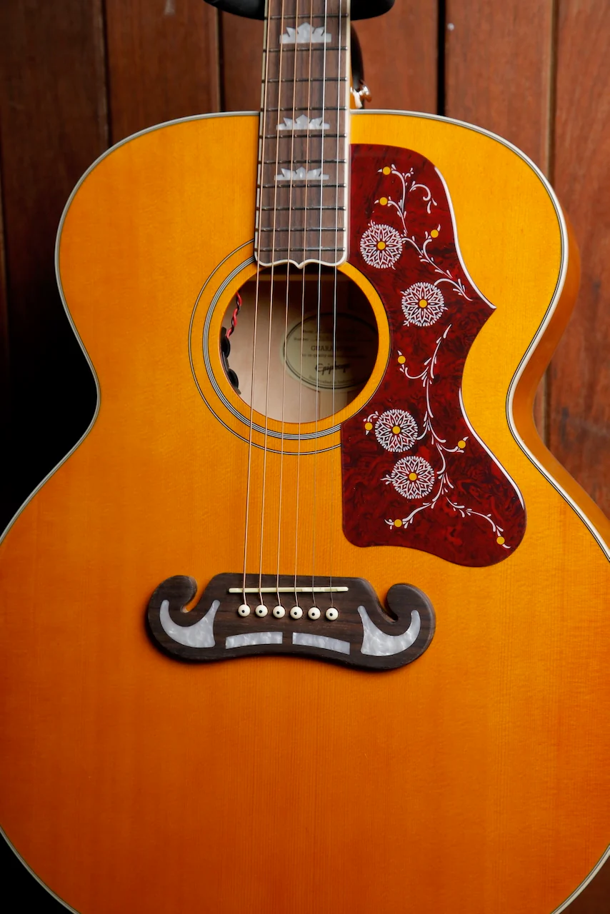 Epiphone J200 Studio Natural Acoustic-Electric Guitar - Image 3