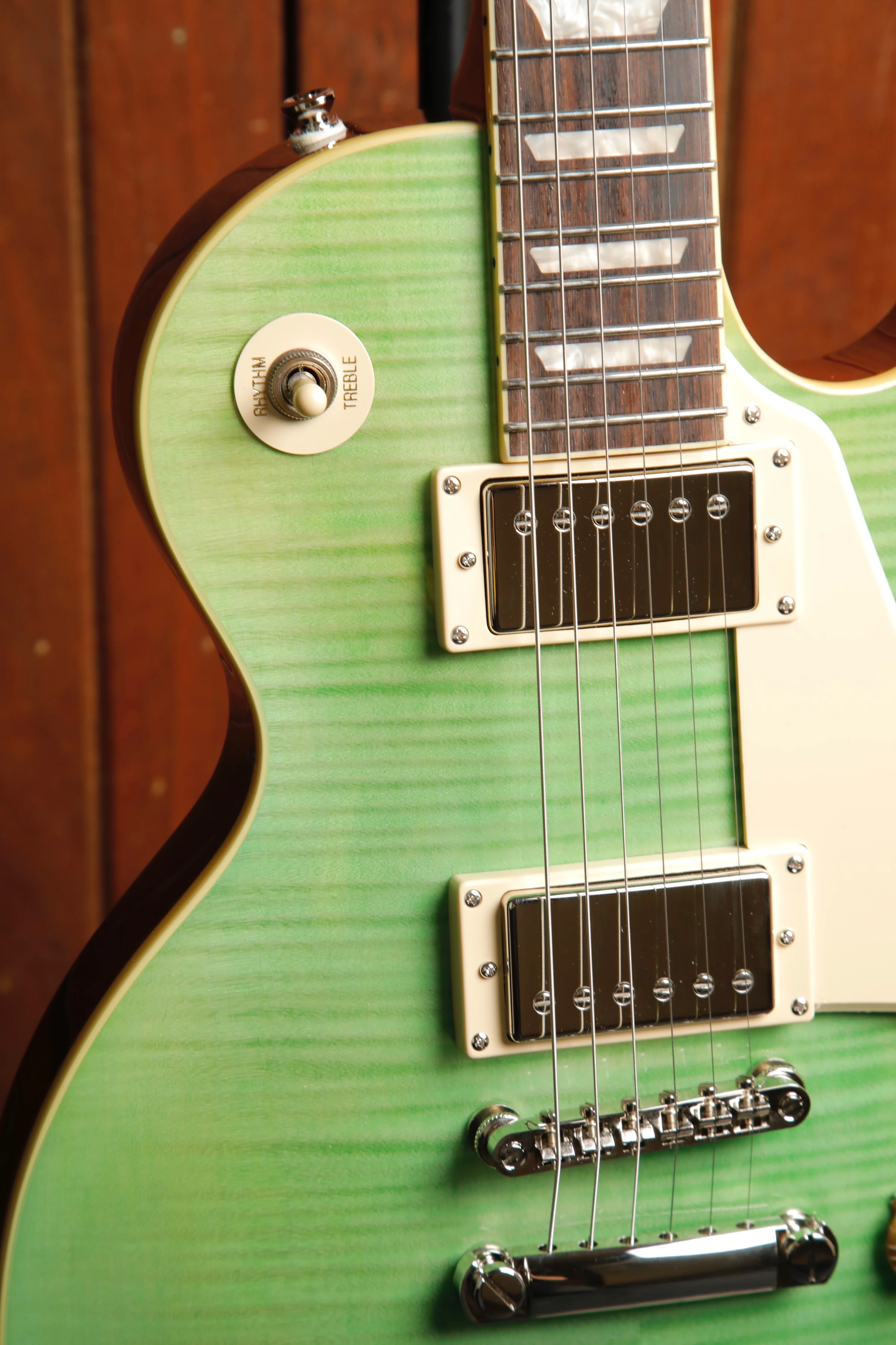 Epiphone Les Paul Standard 50s Figured Seafoam Green Electric Guitar - Image 5