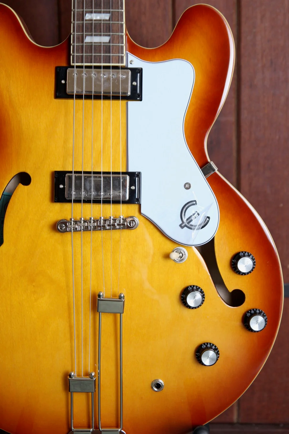 Epiphone Riviera Semi-Hollow Electric Guitar Royal Tan - Image 3