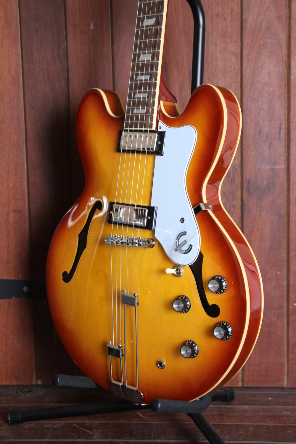 Epiphone Riviera Semi-Hollow Electric Guitar Royal Tan - Image 9