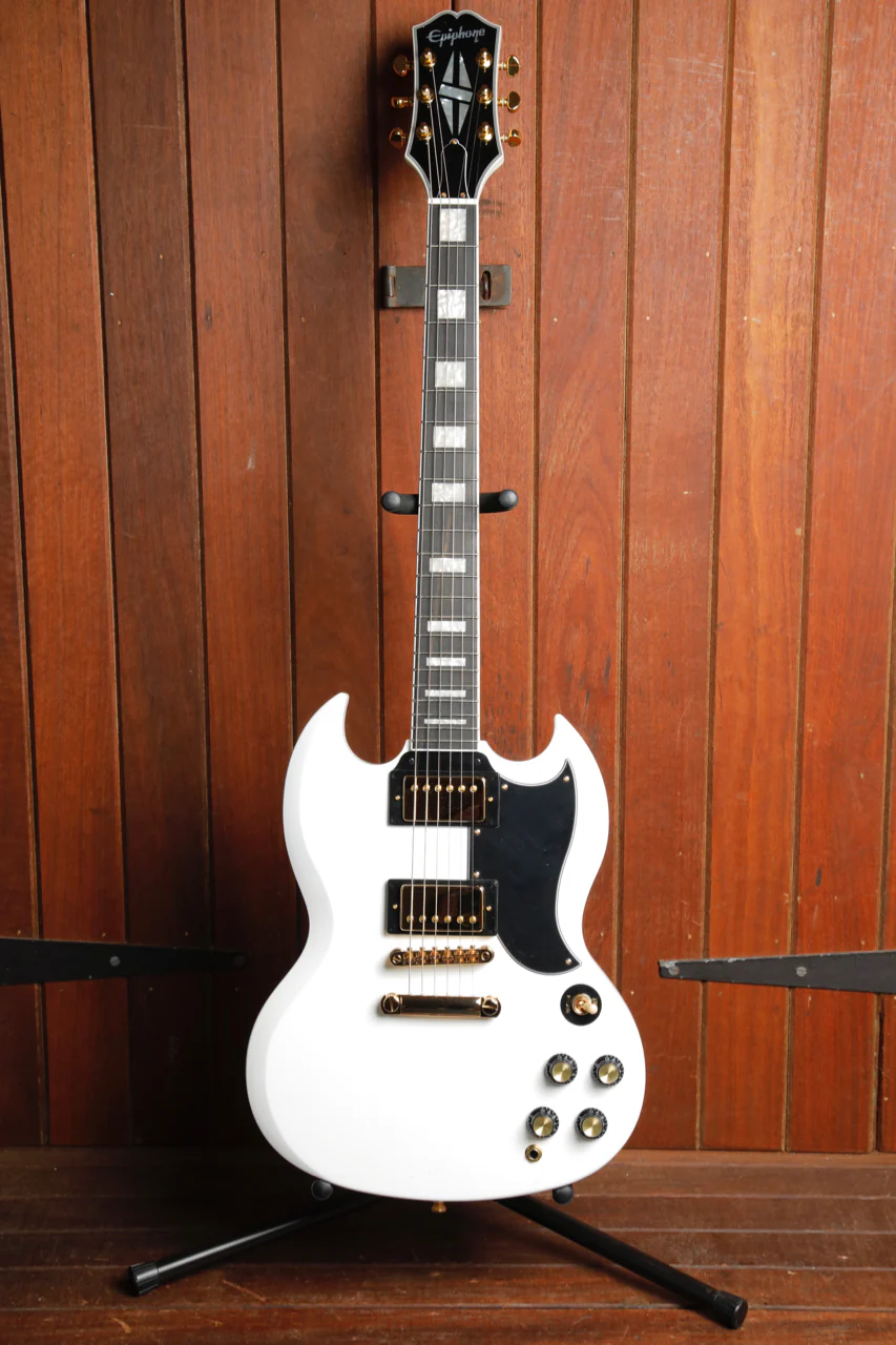 Epiphone SG Custom Alpine White Electric Guitar - Image 2