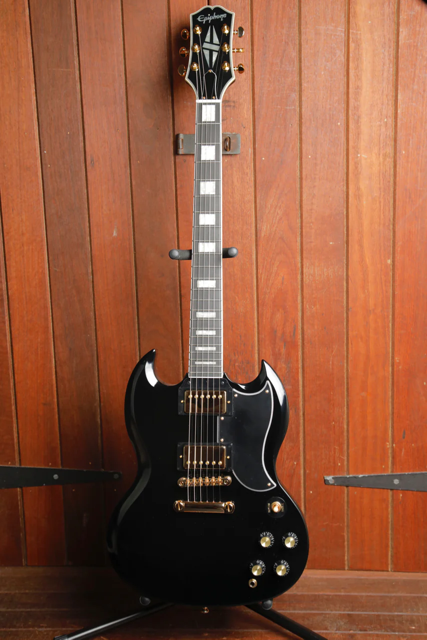 Epiphone SG Custom Ebony Electric Guitar - Image 2