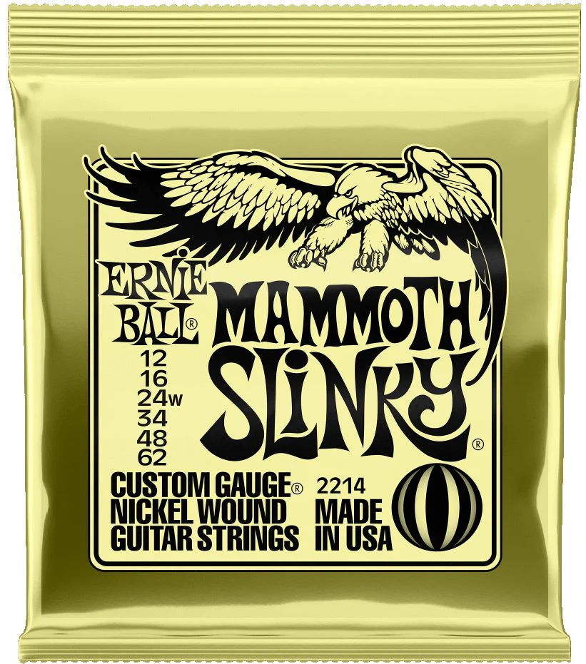 Ernie Ball 12-62 Nickel Mammoth Slinky Electric Guitar Strings 2214