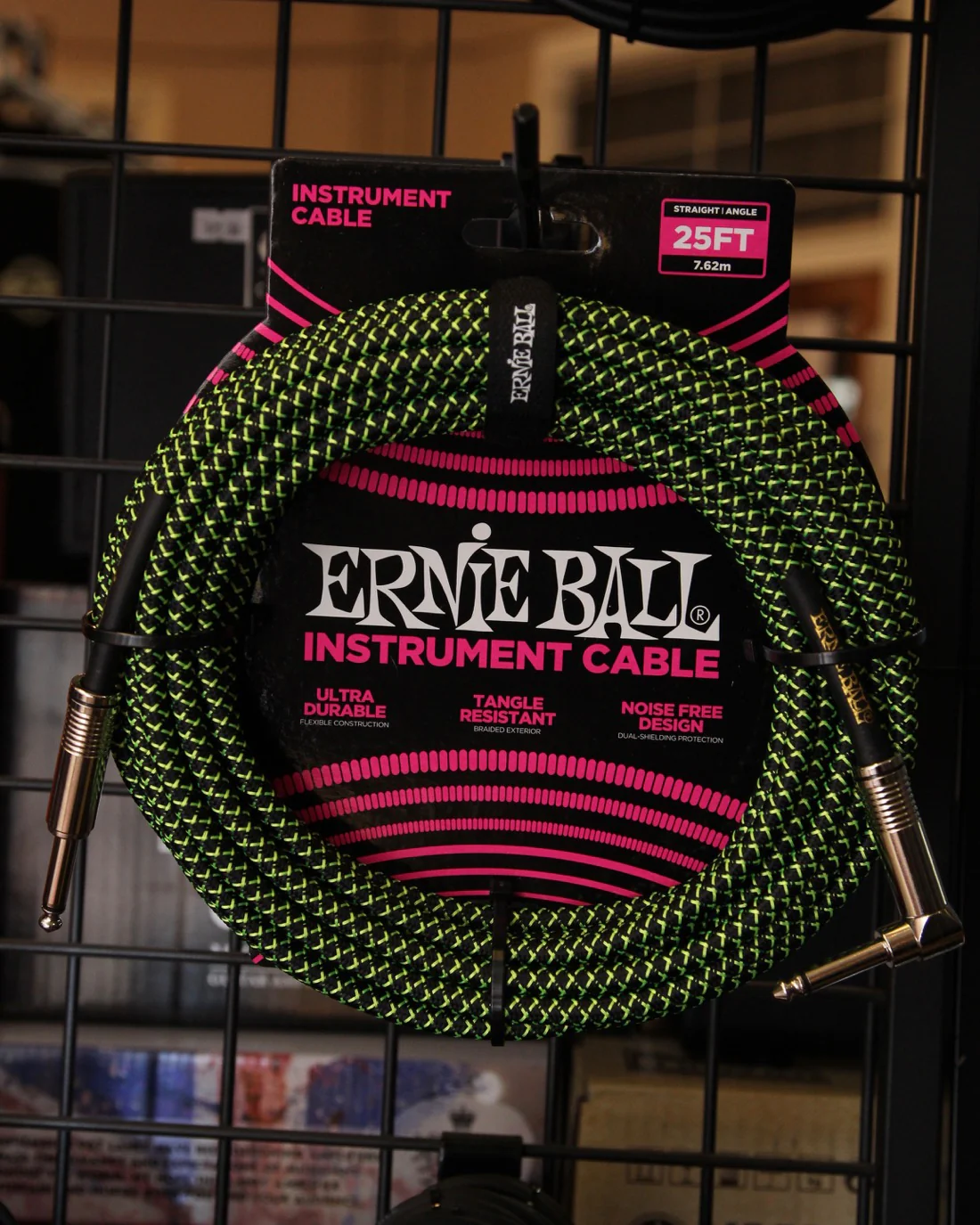 Ernie Ball 25' Heavy Duty Braided Guitar Cable - Image 4