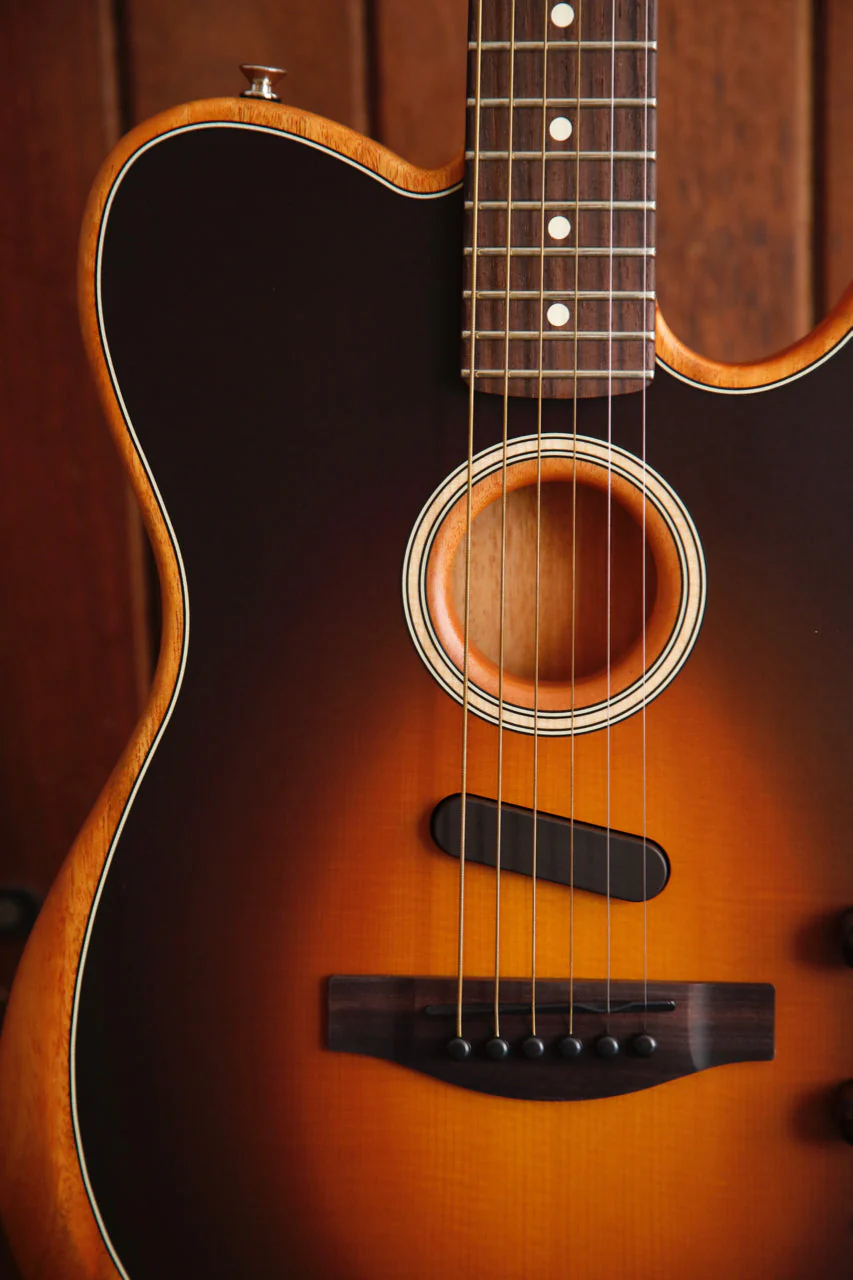 Fender Acoustasonic Player Series Telecaster Electric-Acoustic Shadow Burst - Image 3