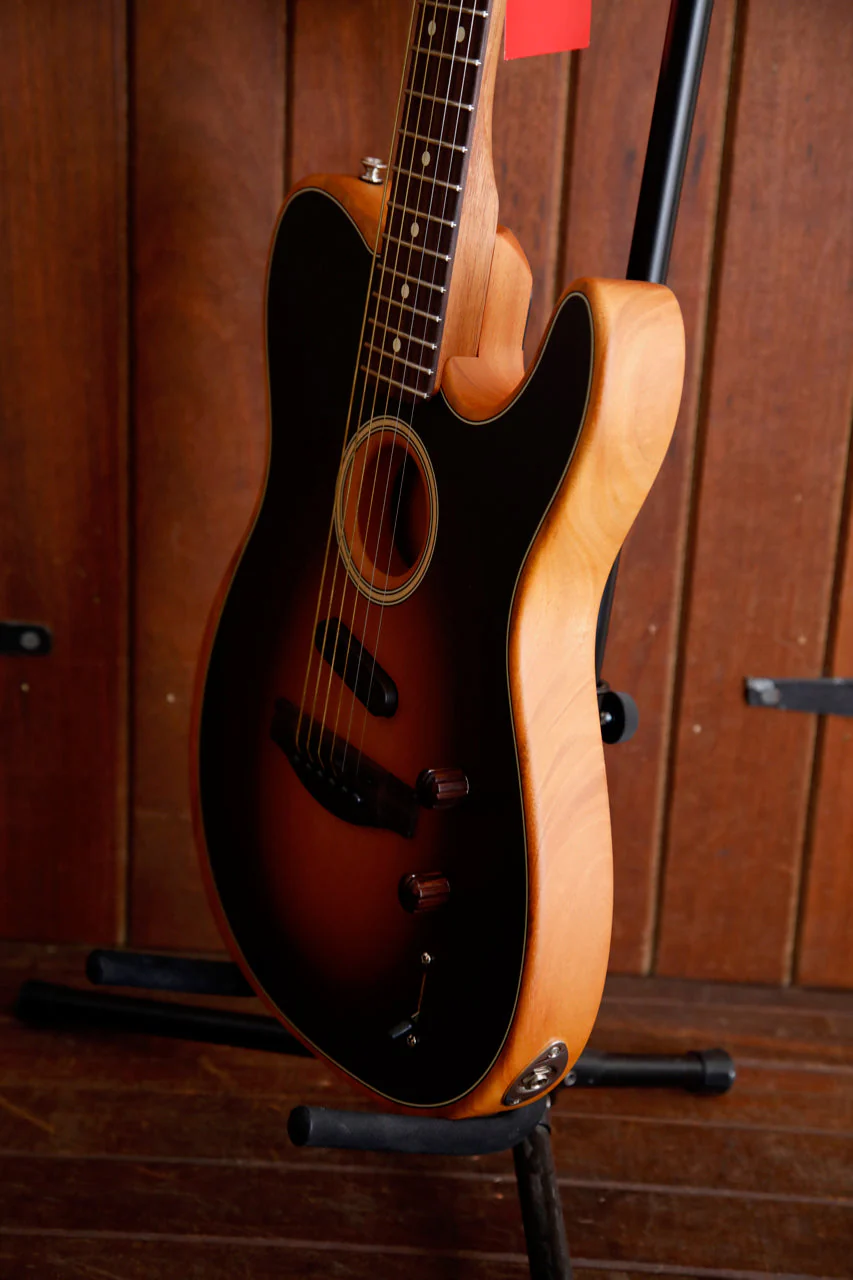 Fender Acoustasonic Player Series Telecaster Electric-Acoustic Shadow Burst - Image 7