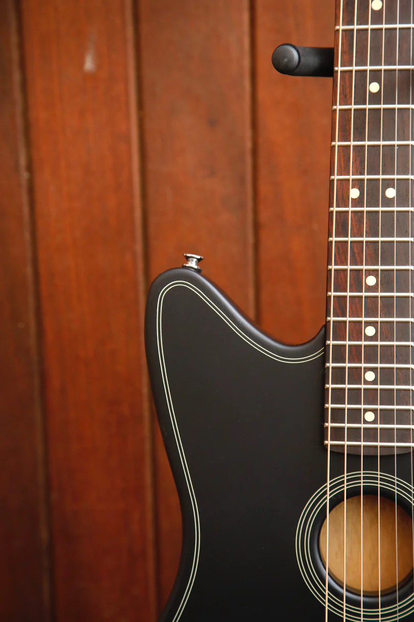 Fender Acoustasonic Standard Jazzmaster Black Acoustic-Electric Guitar - Image 7