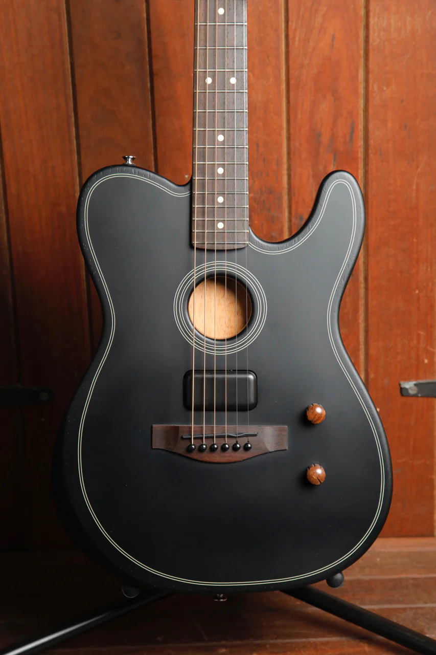 Fender Acoustasonic Standard Telecaster Black Acoustic-Electric Guitar