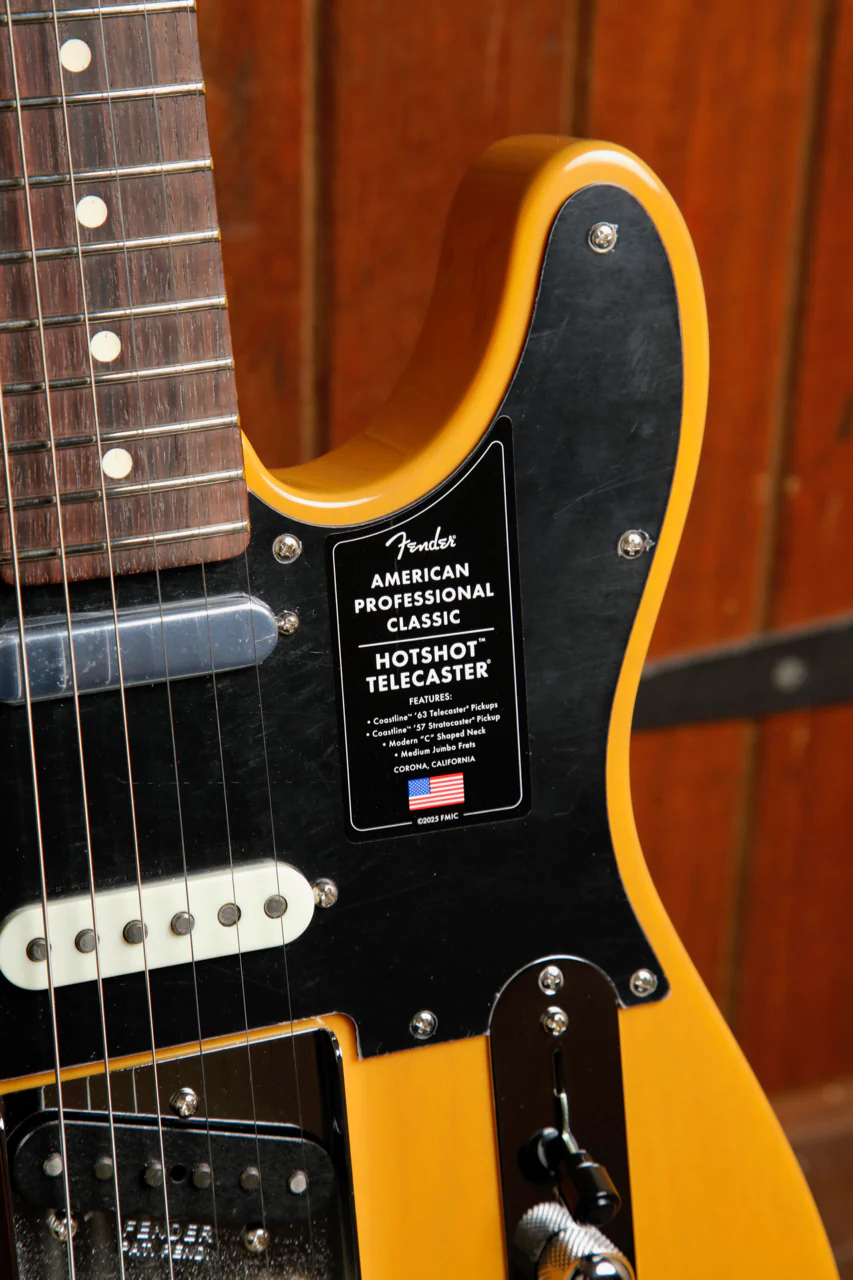 Fender American Professional Classic Hotshot Telecaster Butterscotch Blonde Electric Guitar - Image 6
