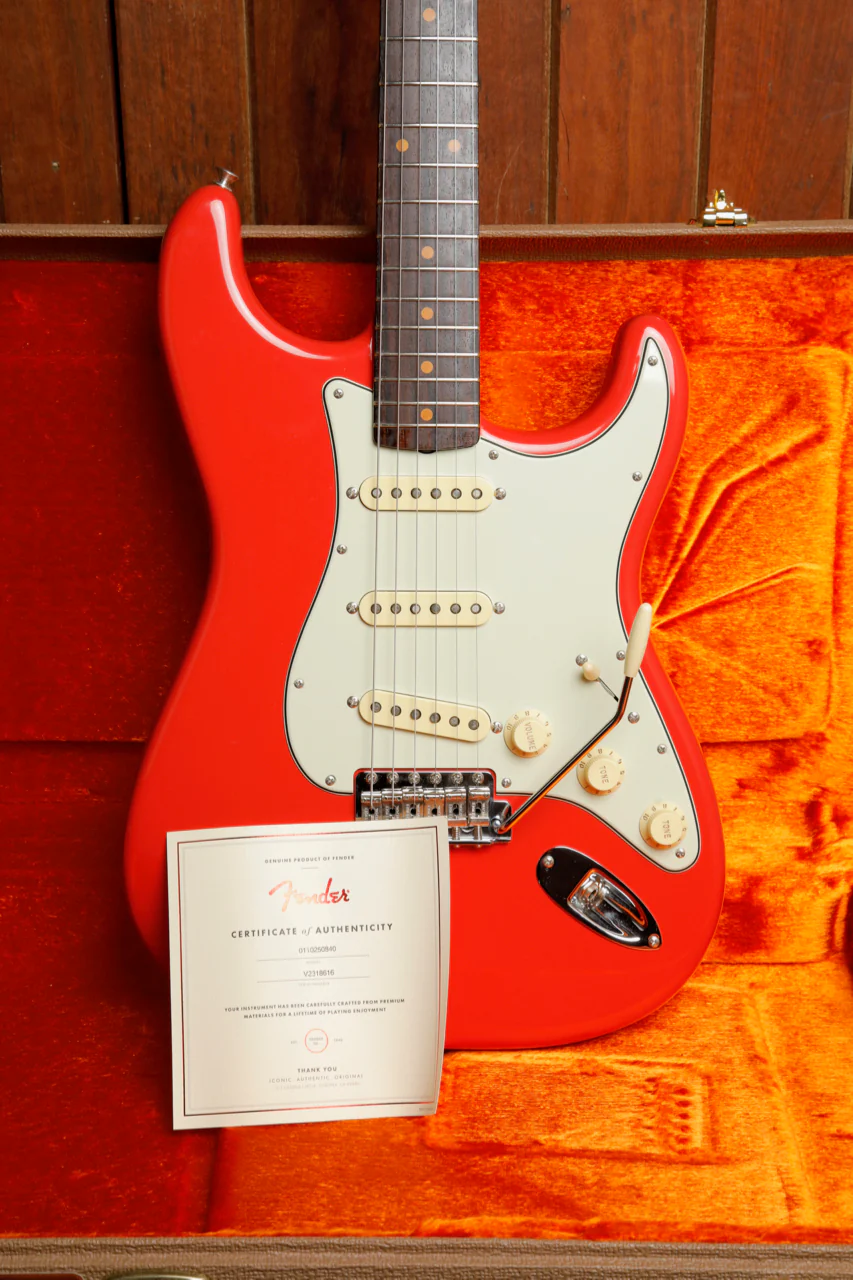 Fender American Vintage II 1961 Stratocaster Fiesta Red Electric Guitar 2023 Pre-Owned - Image 19