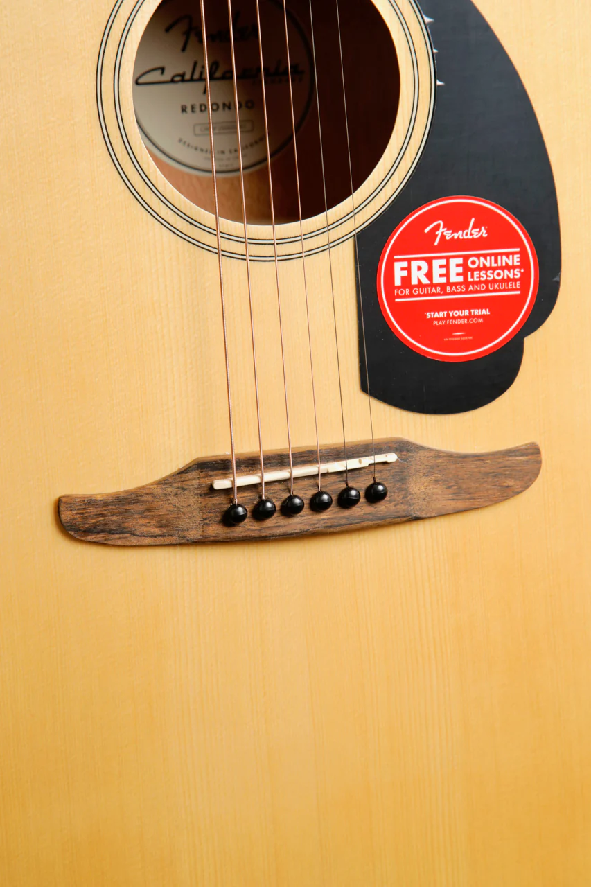Fender California Standard Redondo Natural Acoustic Guitar - Image 6