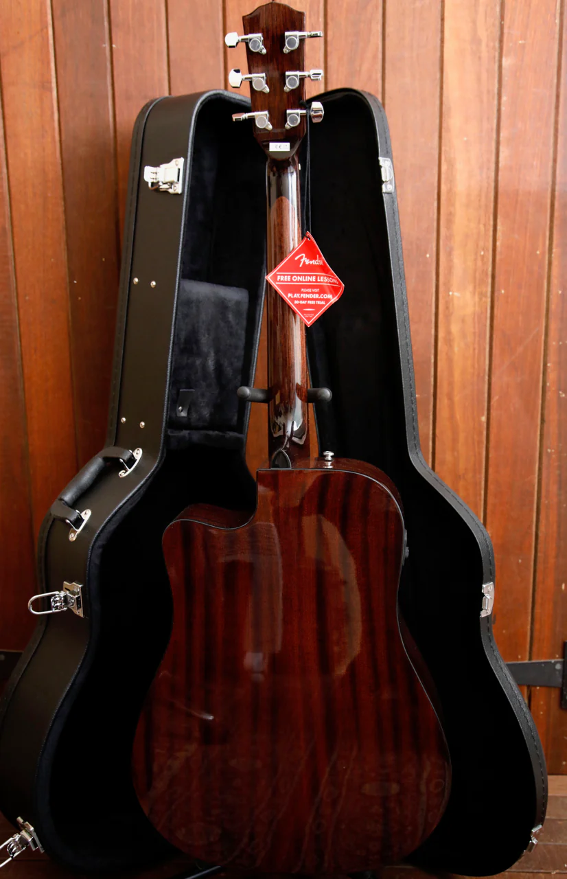 Fender CD-140SCE All Mahogany Dreadnought Acoustic-Electric Guitar & Case - Image 12