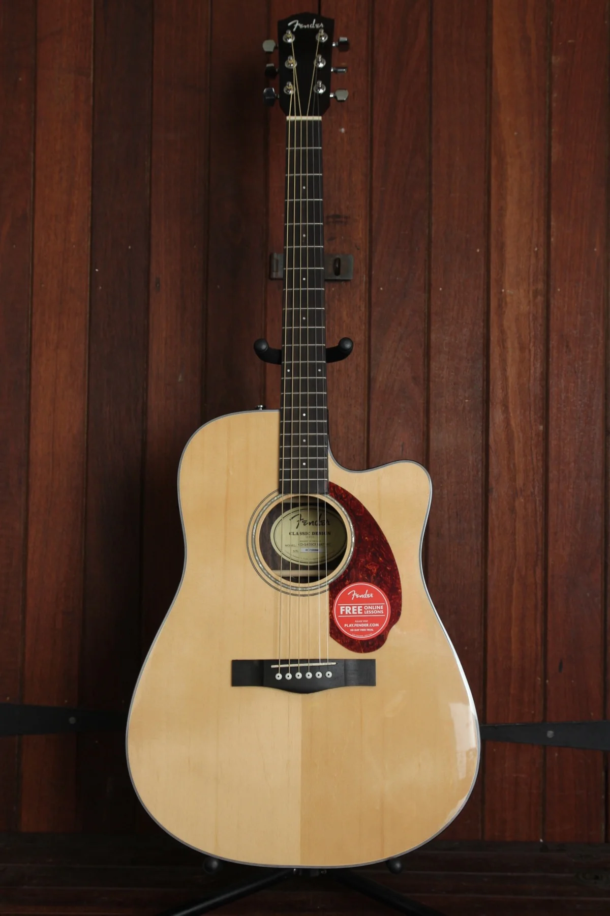 Fender CD-140SCE Cutaway Dreadnought Acoustic-Electric Guitar + Case - Image 2