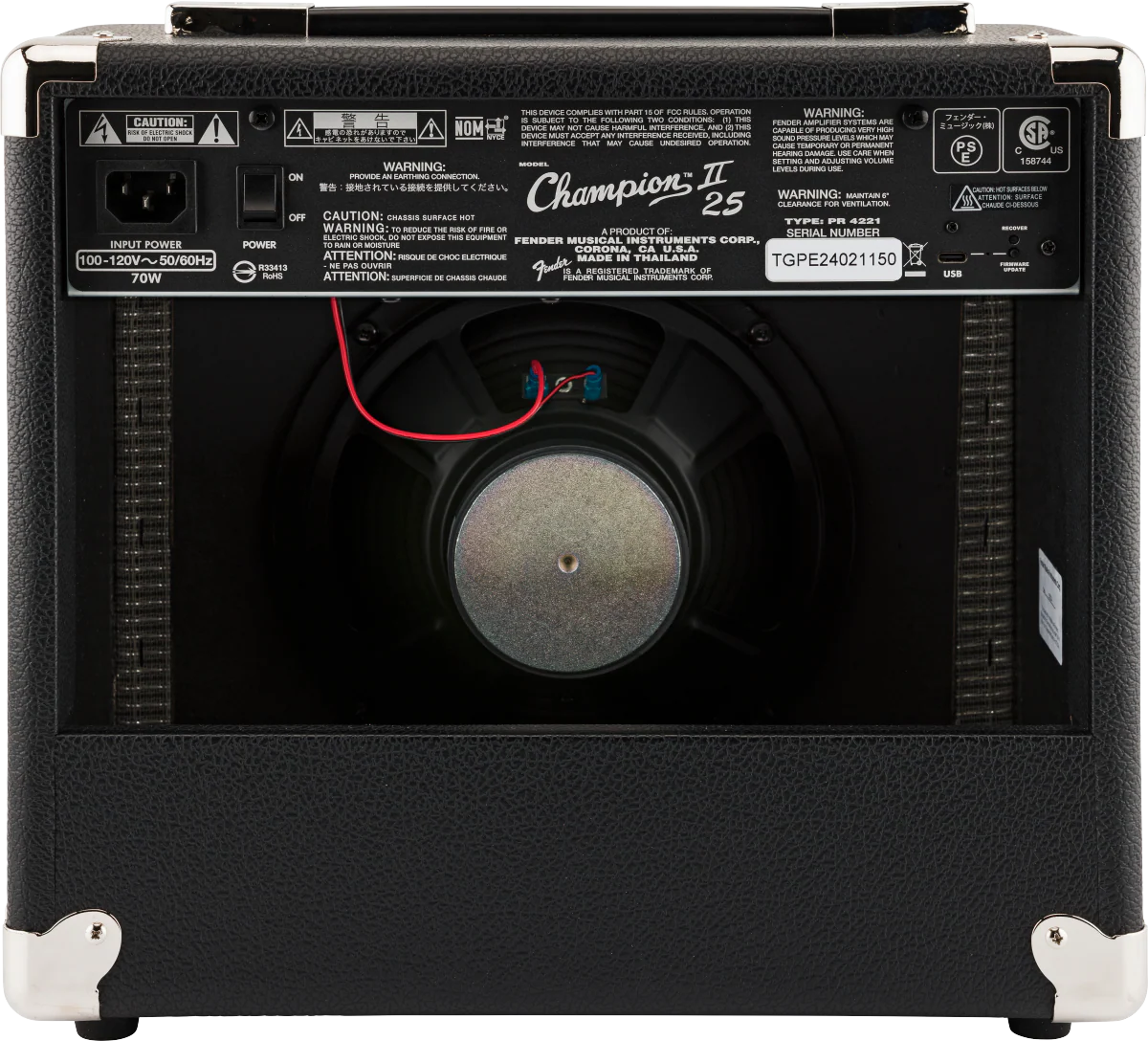 Fender Champion II 25 Solid-State Guitar Combo Amplifier - Image 3