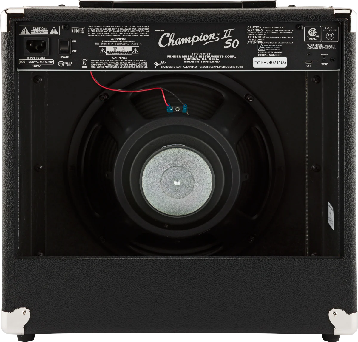 Fender Champion II 50 Solid-State Guitar Combo Amplifier - Image 3