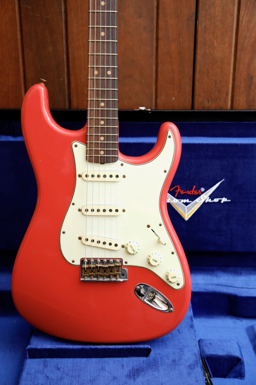 Fender Custom Shop 1964 Stratocaster Journeyman Aged Fiesta Red Electric Guitar - Image 18