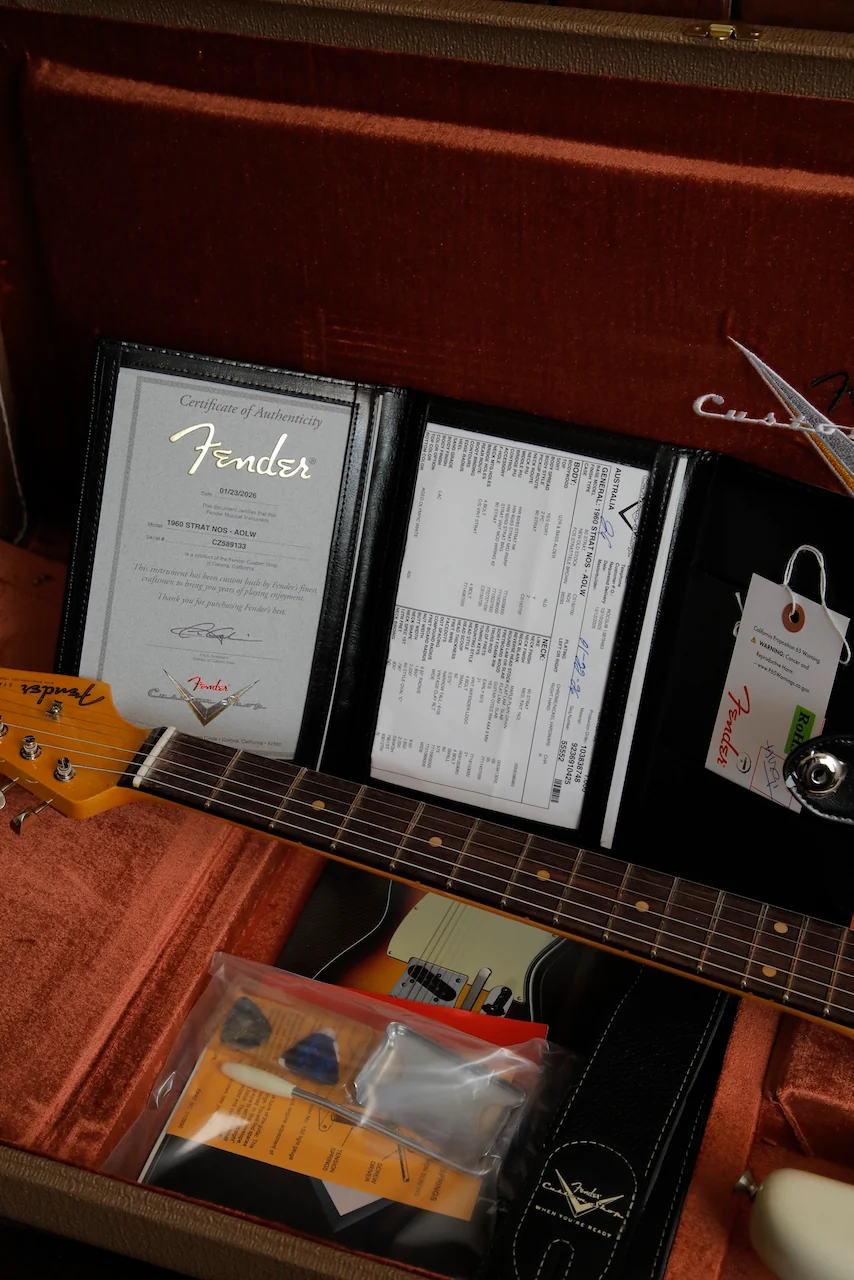 Fender Custom Shop Limited Edition 1960 Stratocaster NOS Aged Olympic White - Image 3