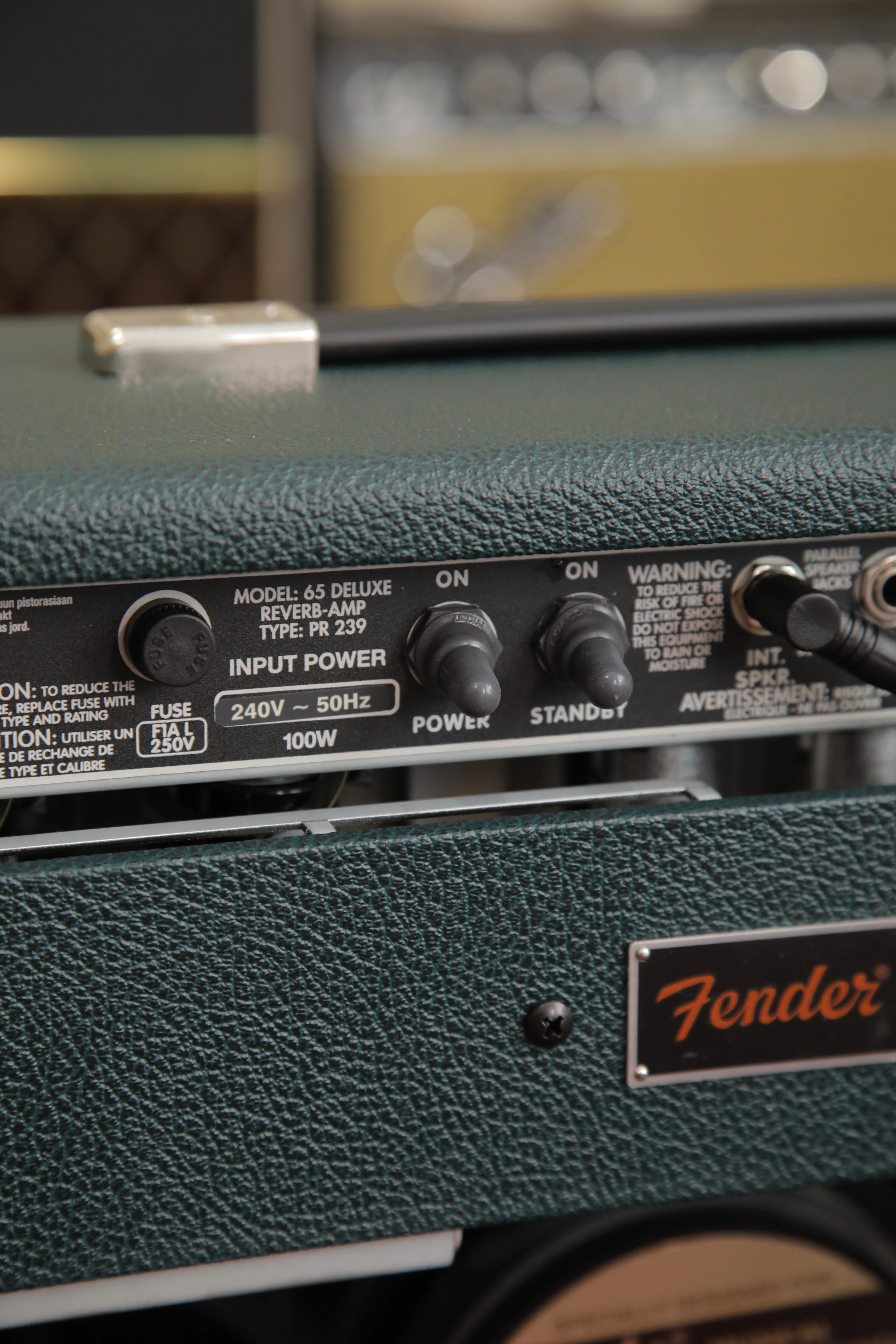 Fender FSR '65 Deluxe Reverb British Racing Green 1x12" Guitar Valve Amplifier Combo - Image 9